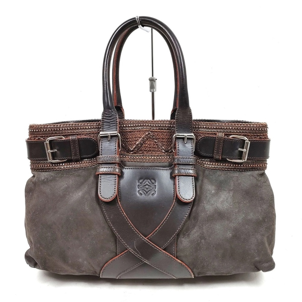 LOEWE Hand Bag  Brown Leather 2550874